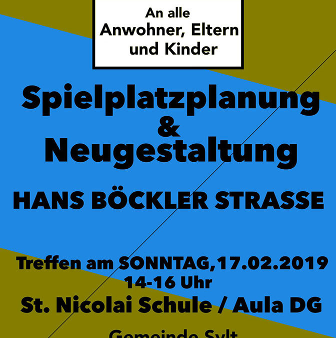 Spielplatzplanung der Gemeinde Sylt 2019