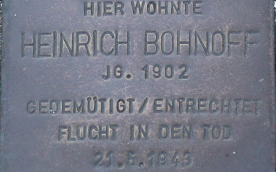 Stolperstein – Bohnhoff, Heinrich Friedrich August