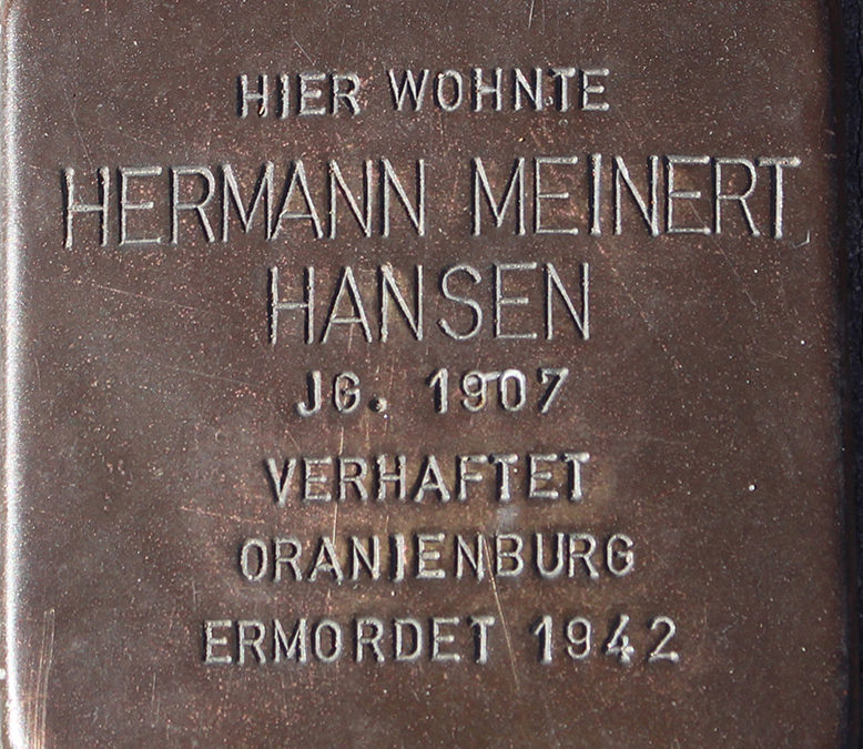 Stolperstein – Hansen, Hermann Meinert