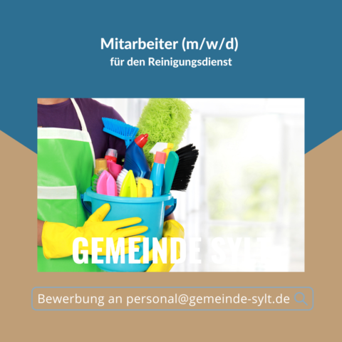 Reinigungskräfte (m/w/d) - Gemeinde Sylt