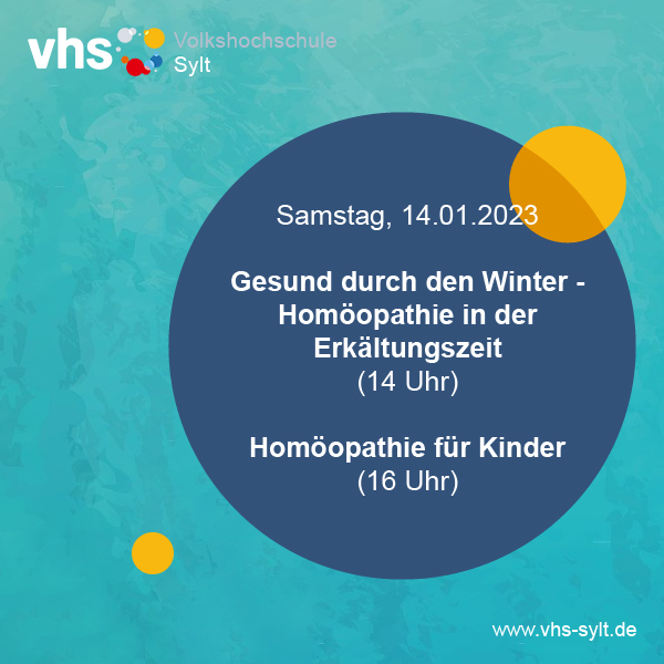 VHS Sylt: Homöopathie Kurse 14.01.2023