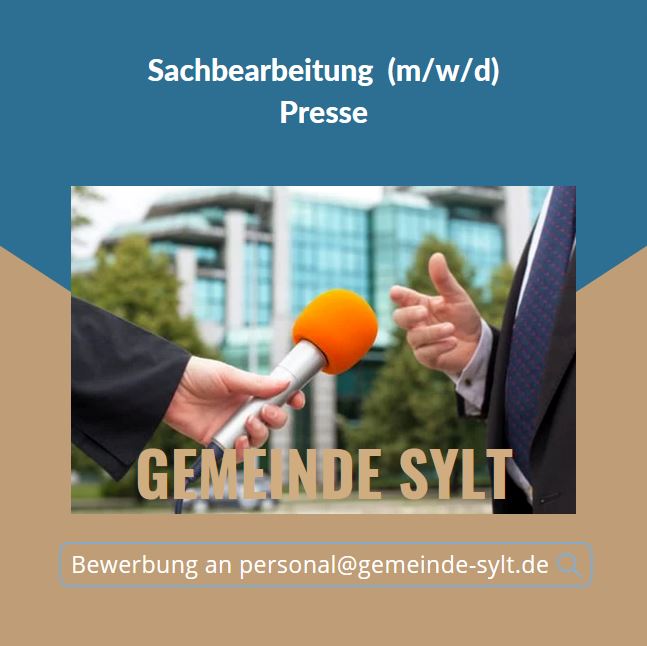 Sachbearbeitung Presse (m/w/d)