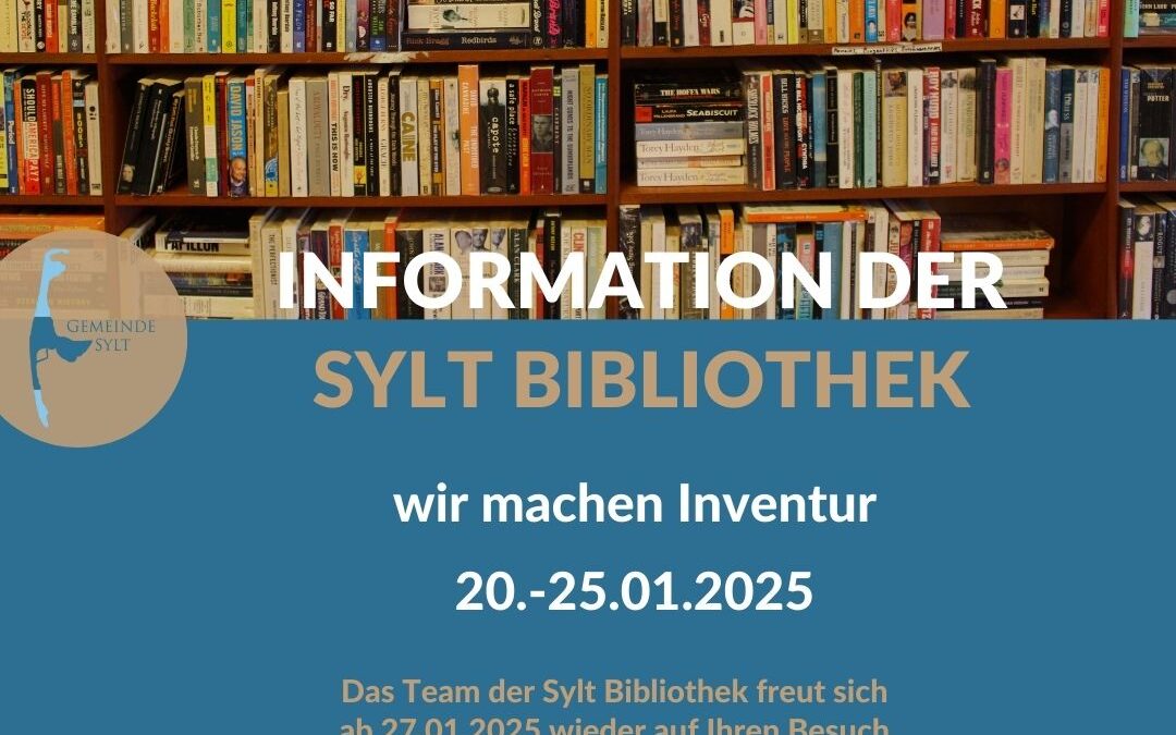 Sylt Bibliothek: Inventur 20.-25.01.2025