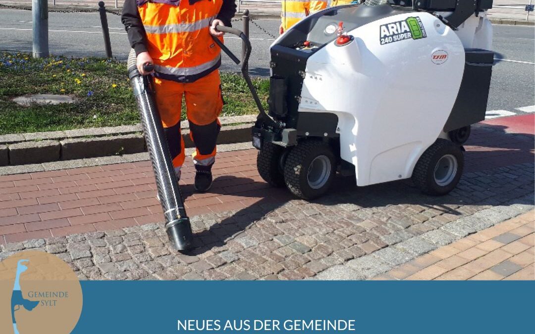 Bauhof der Gemeinde Sylt testet erfolgreich klimaneutralen Müllsauger