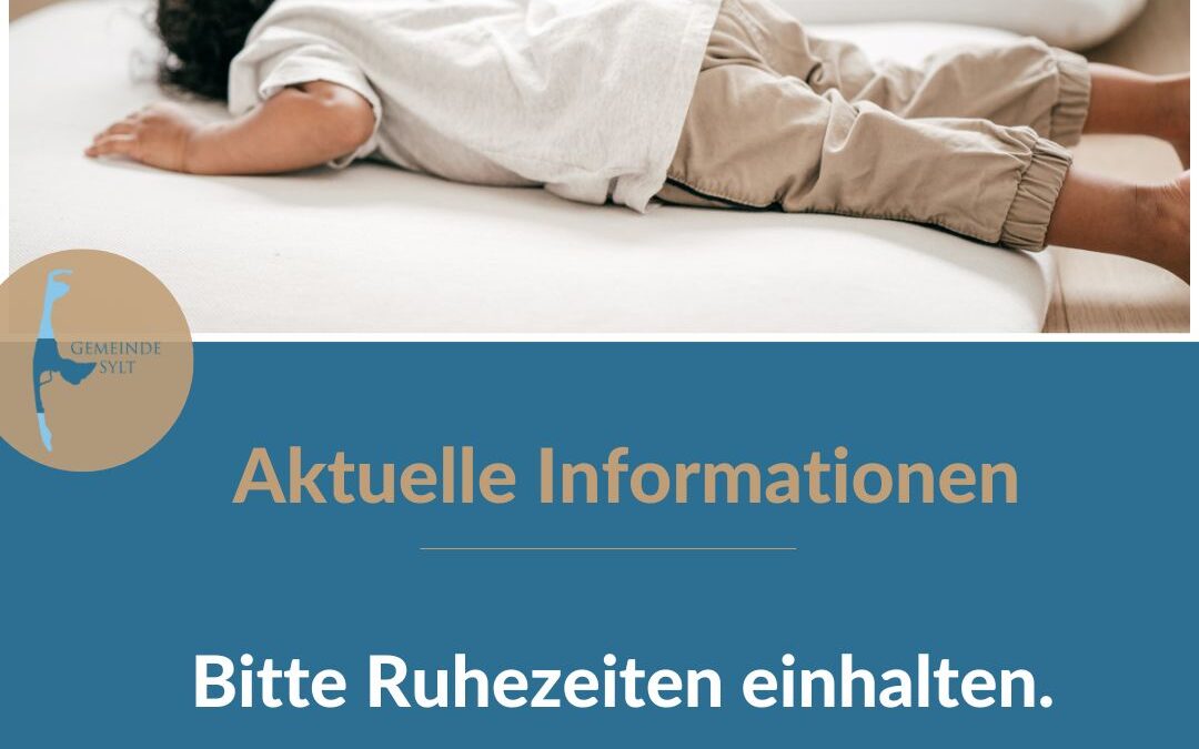 Inselverwaltung Sylt bittet um Einhaltung der Ruhezeiten