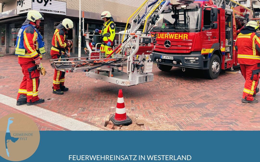 Feuerwehreinsatz in der Elisabethstraße in Westerland