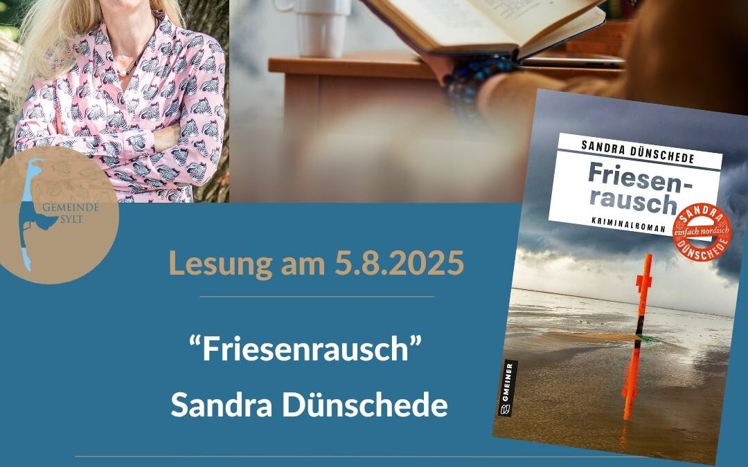 Krimi-Lesung mit Sandra Dünschede in der Sylt-Bibliothek am 5.8.2025