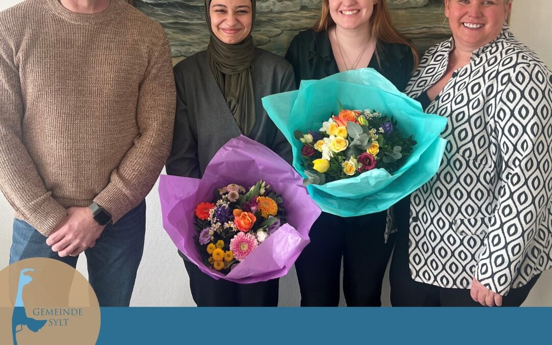 Inselverwaltung Sylt freut sich über erfolgreichen Abschluss der Ausbildung von zwei Nachwuchskräften
