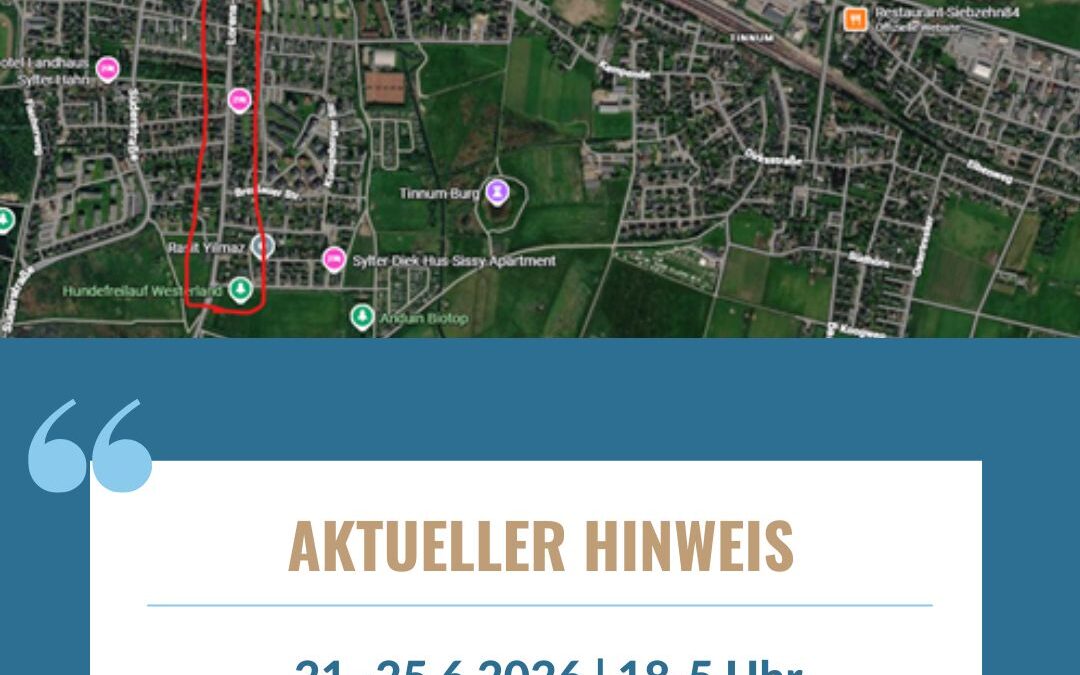 Nächtliche Fahrbahnmarkierungsarbeiten in Westerland