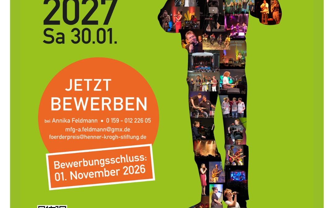 35. Henner-Krogh-Förderpreis am 30. Januar 2027 – Sylter Musikwettbewerb