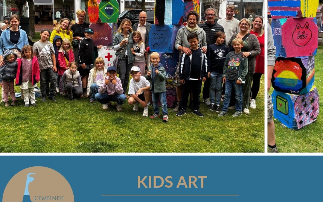 Junge Künstler gestalten die Neue Mitte in Westerland mit drei bunten Kunstsäulen
